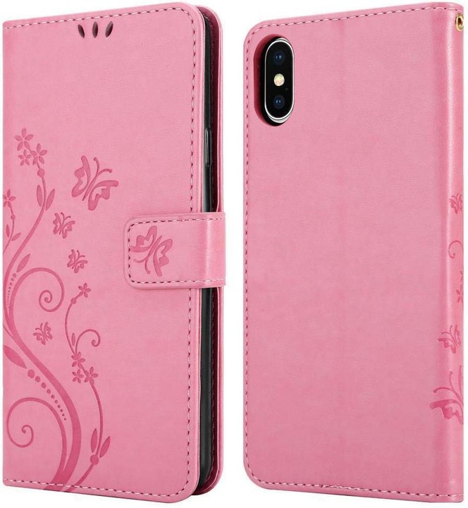 Produktbild Cadorabo Flower Book Cover (Apple iPhone XS Max)