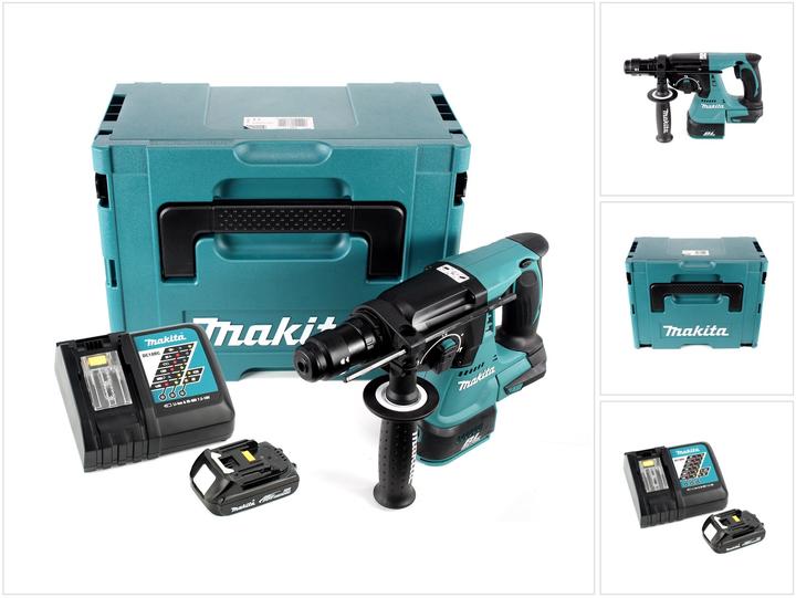 Actual product image Makita DHR 243 RY1J Battery combi hammer 18 V Brushless + 1x battery 1.5 Ah + charger + Makpac