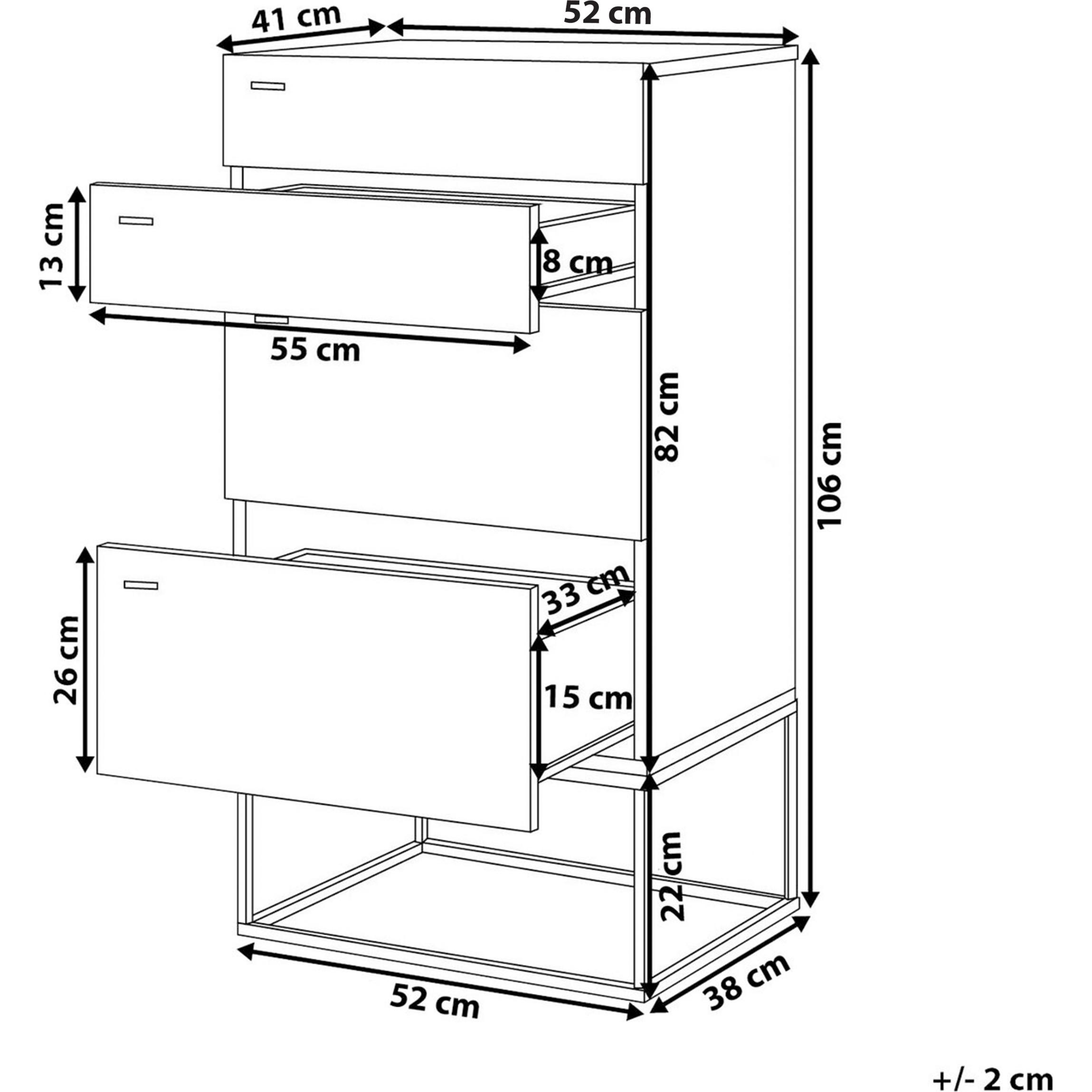Thumbnail - Beliani, Kommode + Sideboard, Acra (52 x 106 x 41 cm)
