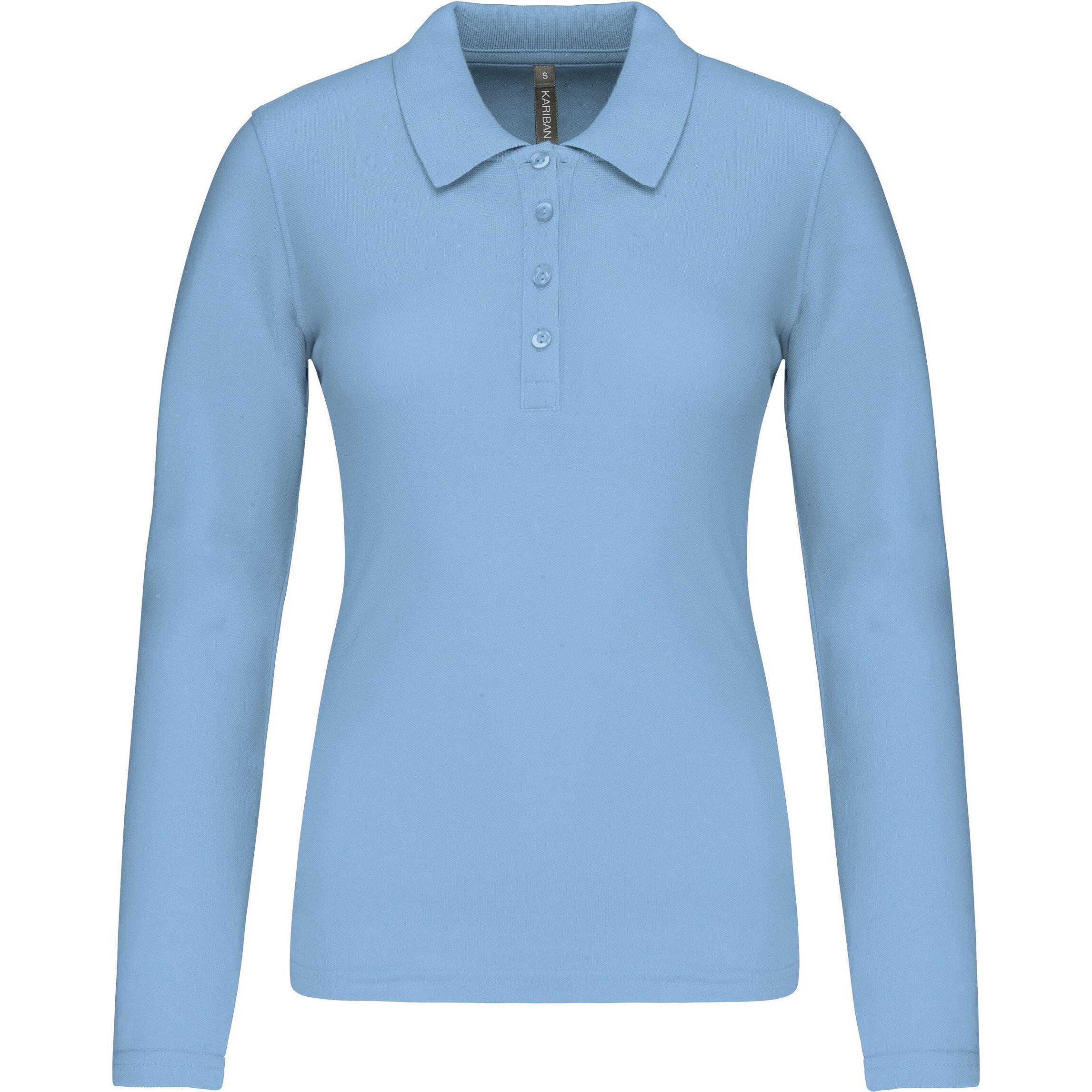 Kariban, Damen, Shirt, Piqué, Blau, (XL)