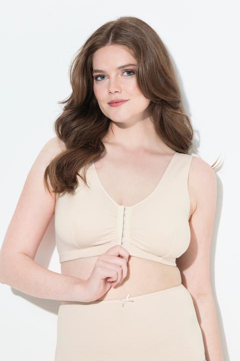 Actual product image Ulla Popken Front-fastened cotton bustier (Single pack, 100 D)