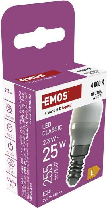 Image du produit Emos LED Kühlschranklampe ST26 / E14 / 2,3 W (25 W) / 255 lm / Neutralweiss (E14, 255 lm, 1 x)