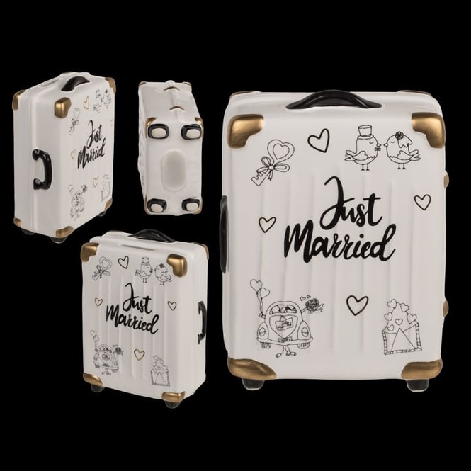 Productafbeelding Out of the blue Spaarpot trolley koffer Just Married