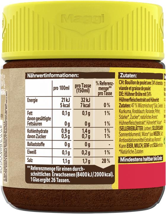 Actual product image Maggi Chicken broth jar 92g, makes 4 litres (4000 ml)