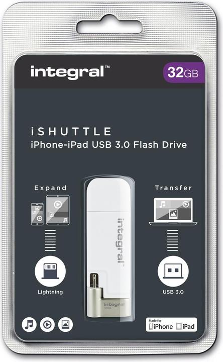 Image du produit Intégré iShuttle, 32 Go (43186-uni) (32 Go, Micro USB-B, USB-A)