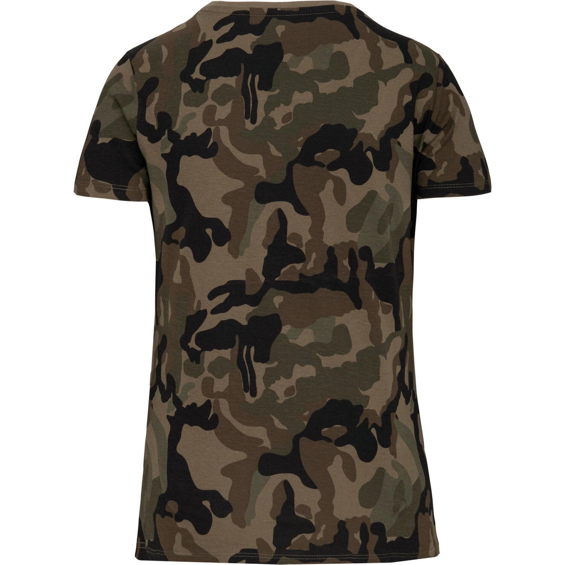 Thumbnail - Kariban, Damen, Shirt, Camo, Grün, (XL)