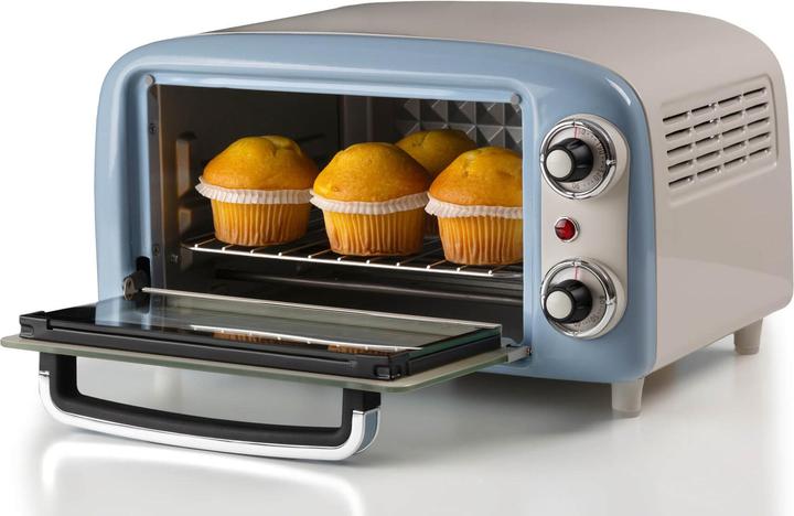 Actual product image Ariete Vintage Blue mini oven (white/light blue, 800 watts, 10 litres)