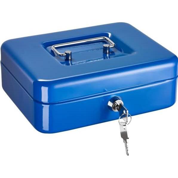 Alco, Geldkassette, Geldkassette Stahlblech mit Schloss 195x145x80mm blau