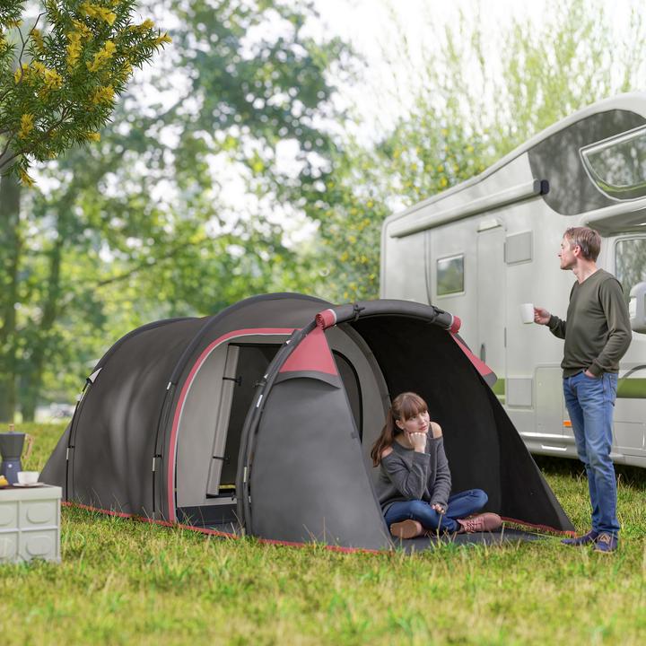 Produktbild Outsunny Campingzelt Polyester, PE Dunkelgrau (Vorzelt, 3 Personen)