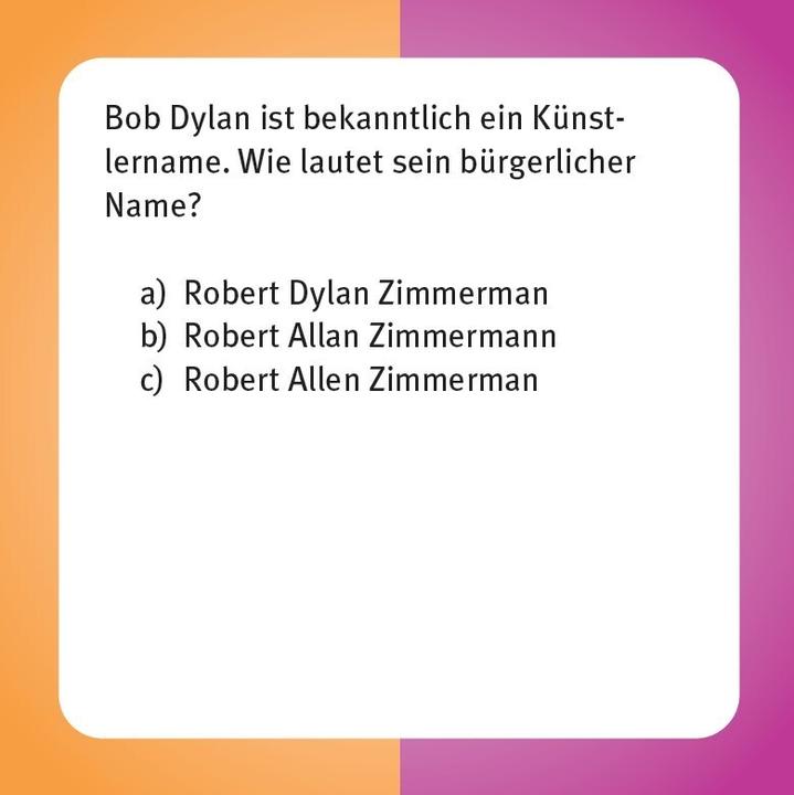 Immagine prodotto Il quiz su Bob Dylan (Tedesco)