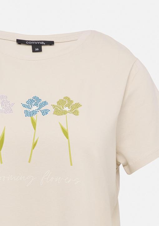 Actual product image Comma T-Shirt Baumwollmix-T-Shirt mit Artwork (46)