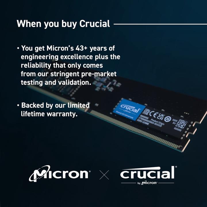 Produktbild Crucial CT2K32G56C46U5 (2 x 32GB, 5600 MHz, DDR5-RAM)