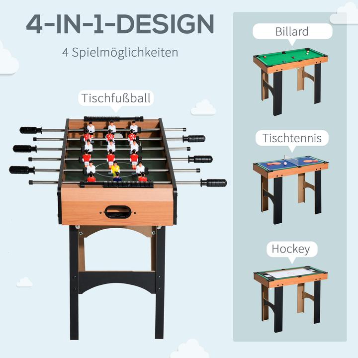 Immagine prodotto Homcom Multispieltisch MDF Naturholz+Schwarz