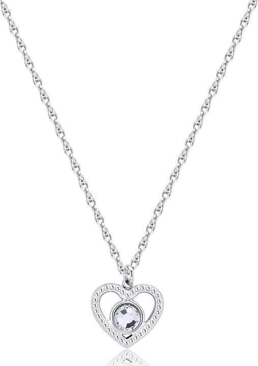 Immagine prodotto Sagapo S'Agapµ - Collana delicata Cuore con cristallo Lucky Light SKT35 (Acciaio inossidabile)