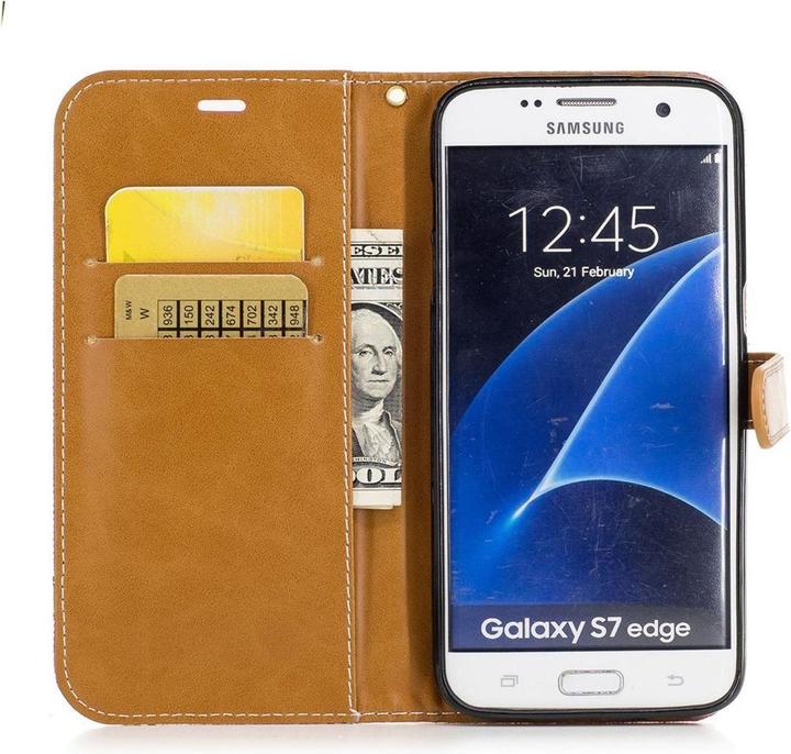 Actual product image König Design Case Mobile Protection for Samsung Galaxy S7 Edge Case Cover Wallet Case New (Samsung Galaxy S7 Edge)