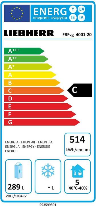 Energie-Label Liebherr 'FRFvg 4001' (420 l)