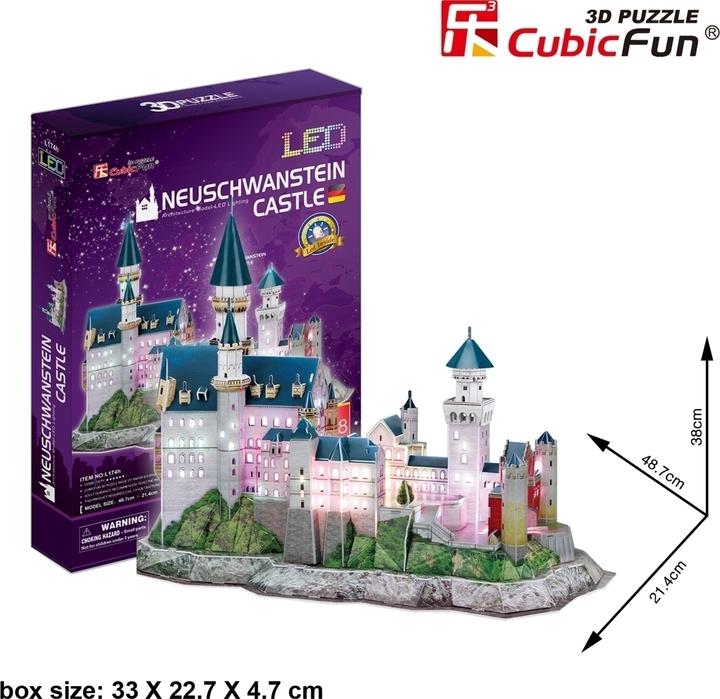 Produktbild Cubicfun Puzzle 3D Schloss Neuschwanstein (128 Teile)