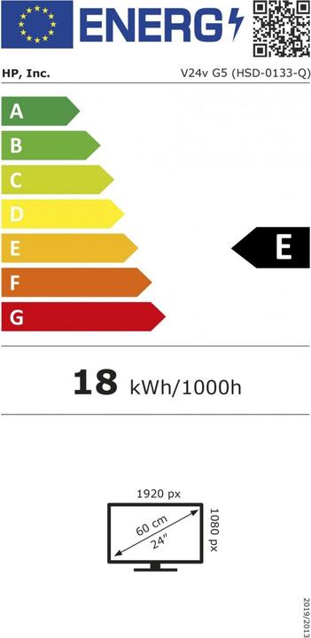 Label énergétique HP V24v G5 (1920 x 1080 pixels, 23.80")