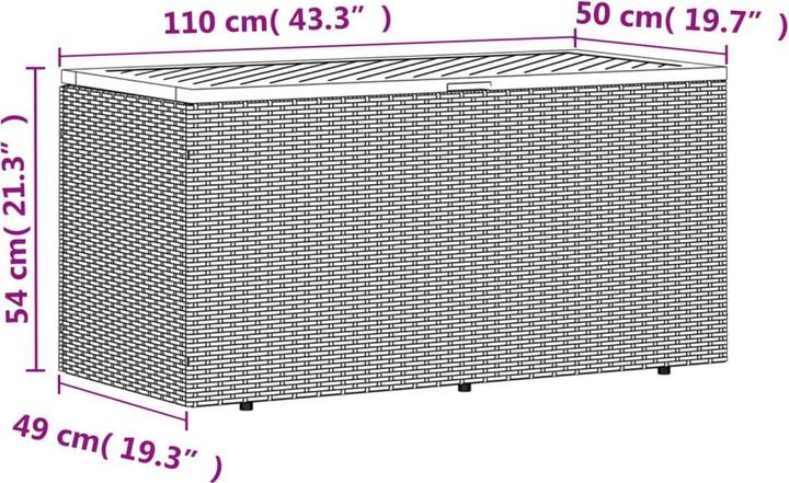 Produktbild vidaXL Garten-Auflagenbox