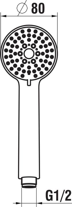 Immagine prodotto Laufen Doccia Stella 80 nero fiacco (3 Tipi di raggi)