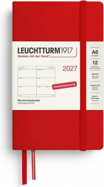 Produktbild Leuchtturm1917 WochenkalenderPocketA6Cherry2027 (A6, 1 Woche / 2 Seiten)