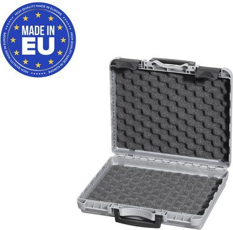 Actual product image RND Carrying case with foam insert, 298x340x96mm, polypropylene (PP), grey
