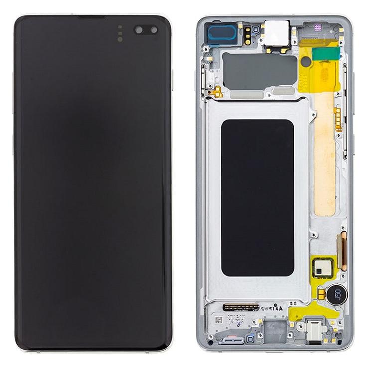 Samsung Front LCD Asm White SM-G975 Galaxy S10+ (Display, Samsung Galaxy S10+), Mobilgerät Ersatztei