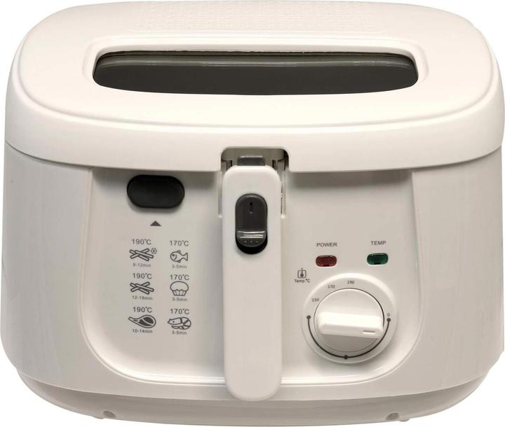 Deski Fritteuse 1800 Watt 2,5 Liter Edelstahl weiss