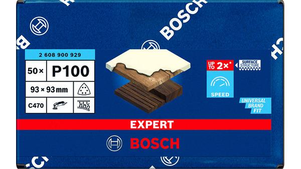 Immagine prodotto Bosch Professional Zubehör EXPERT C470 Carta abrasiva per levigatrice a delta, 93 mm, G 100, 50 pezzi (100)