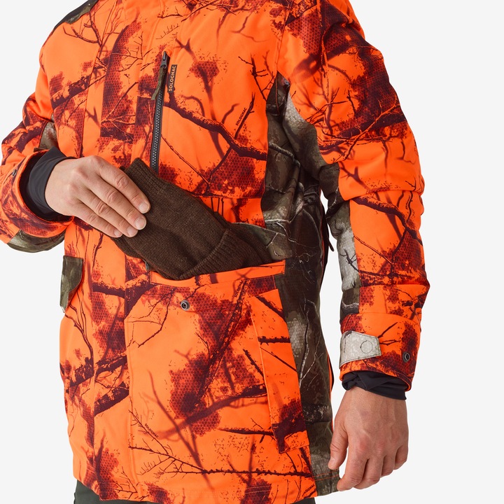 Immagine prodotto Solognac Giacca Impermeabile Silenziosa E Calda Da Caccia Neon Treemetic Hide 500