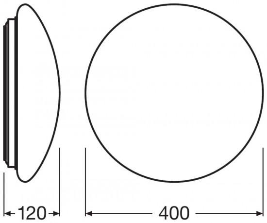 Produktbild Ledvance Ceiling lamp PLAFON SF CIRCULAR 400 S 24W 4000K IP44 (1920 lm)