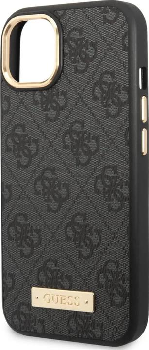 Produktbild Guess GUHMP14MU4GPRK iPhone 14 Plus 6,7" czarny/black hard case 4G Logo Plate MagSafe (Apple iPhone 14 Plus)