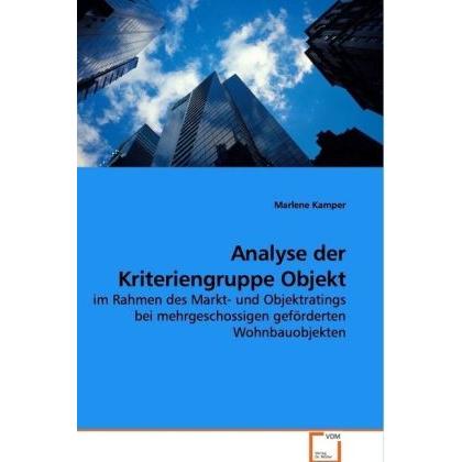 Analyse der Kriteriengruppe Objekt, Fachbücher