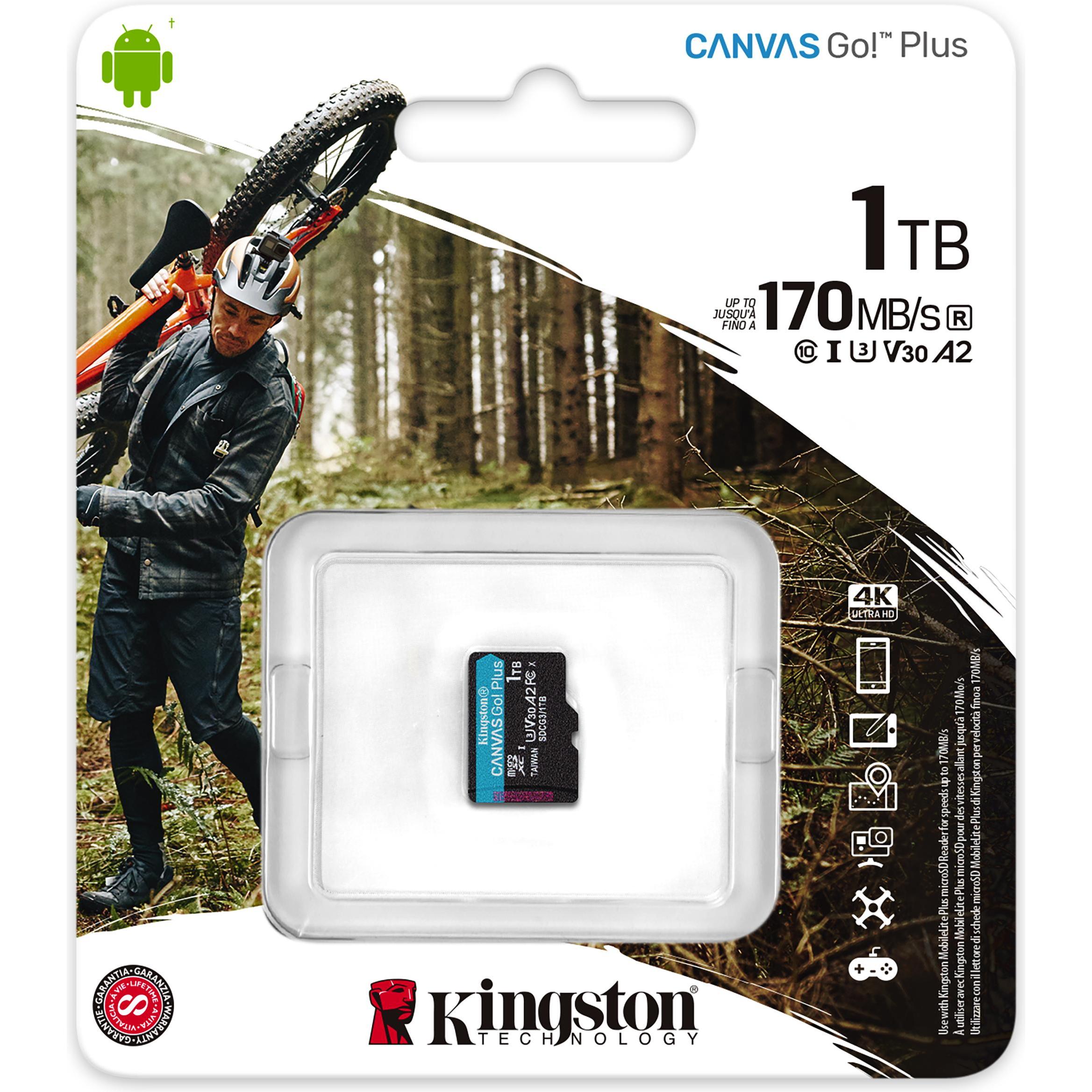 Thumbnail - Kingston Canvas Go Plus (1000 GB, microSDXC, U3, UHS-I), Speicherkarte, Schwarz