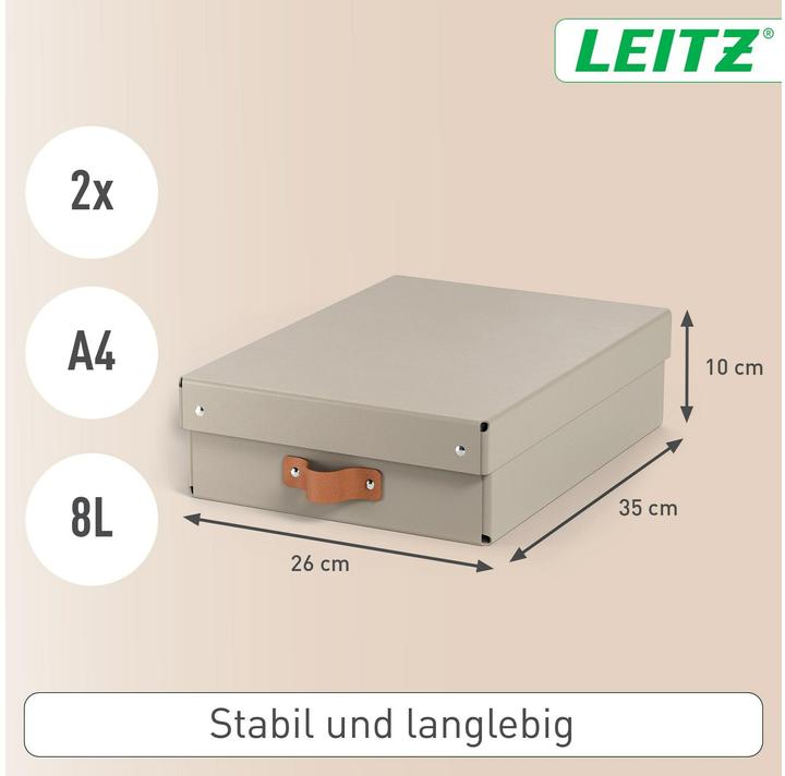 Actual product image Leitz Storage Box Puro Medium Low with Lid (A4, A5)
