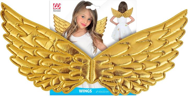 Immagine prodotto Widmann Ali d'angelo in plastica dorata per bambini 43x22cm