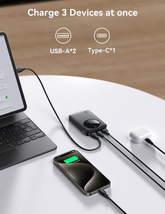 Actual product image Joyroom 2.4A LED Display Portable Power Bank 5000mAh (5000 mAh, 5 W, 18.50 Wh)