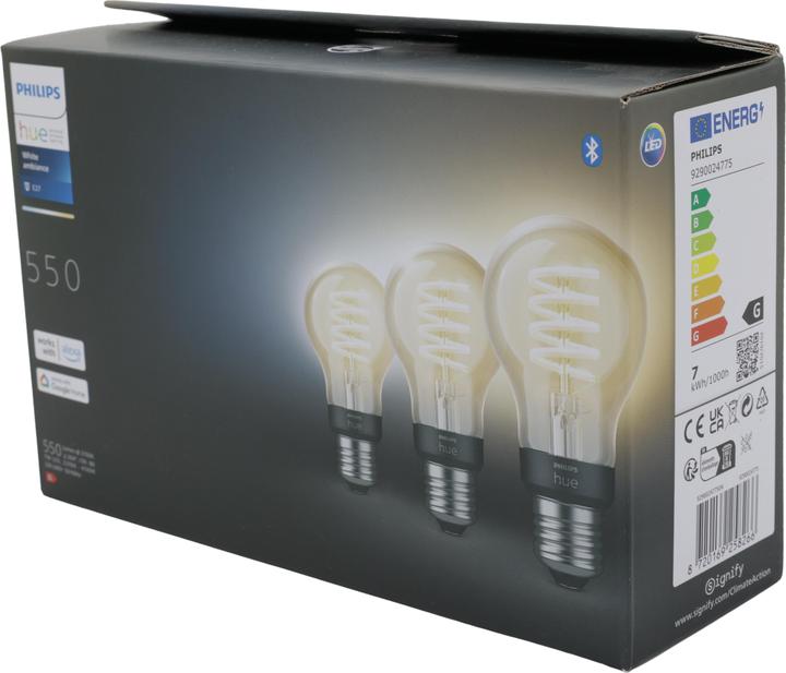 Image du produit Philips Hue E27 - Lampe à filament (E27, 550 lm, 3 x)