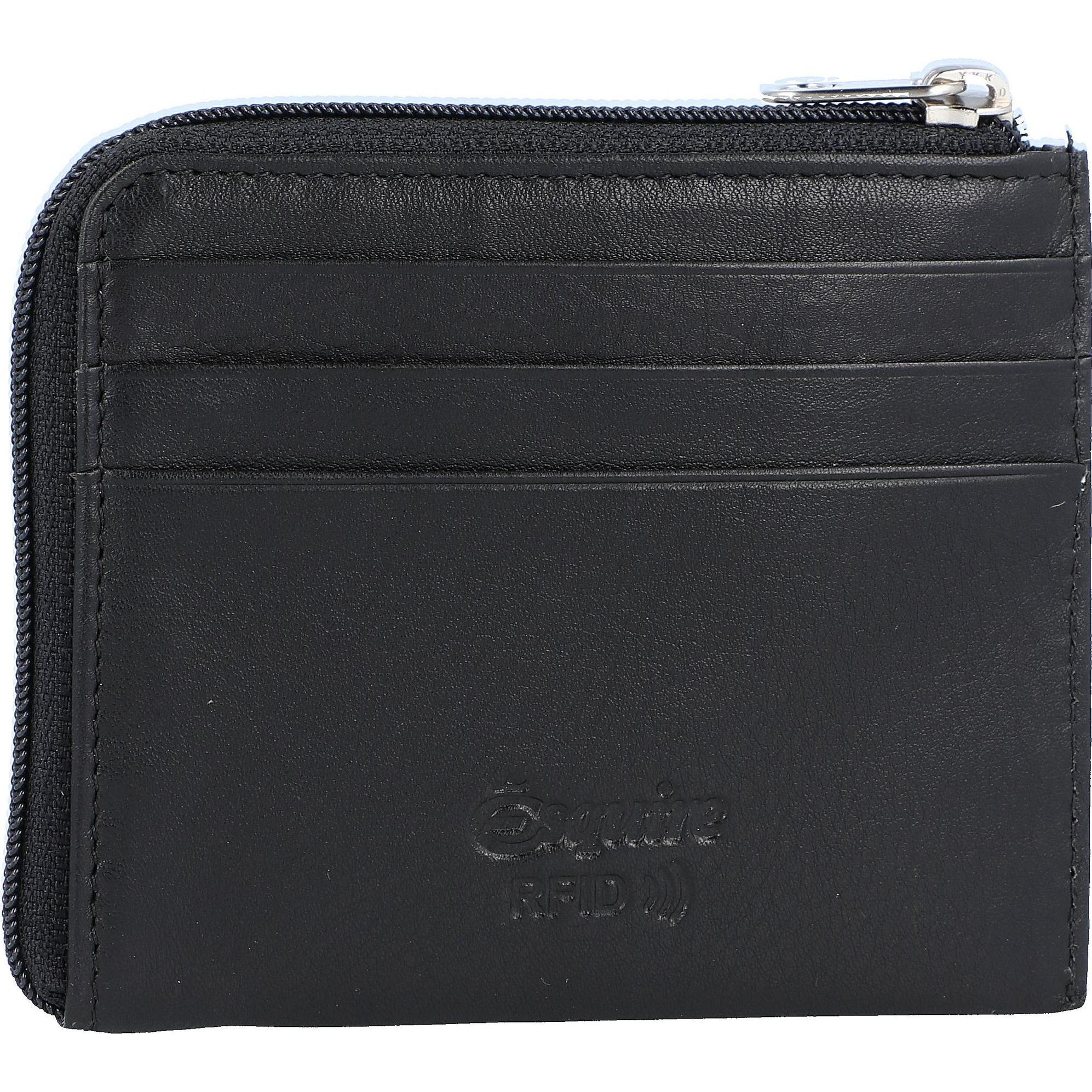 Esquire, Herren, Portemonnaie, Oslo Kreditkartenetui RFID Leder 10,5 cm, Schwarz