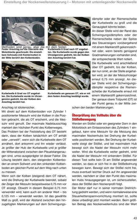 Produktbild Praxishandbuch Nockenwellen (Deutsch, Des Hammill, 2013)