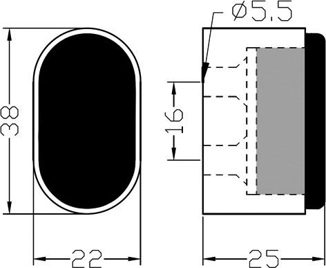 Actual product image Hermeta Wall door stop (1 pcs.)