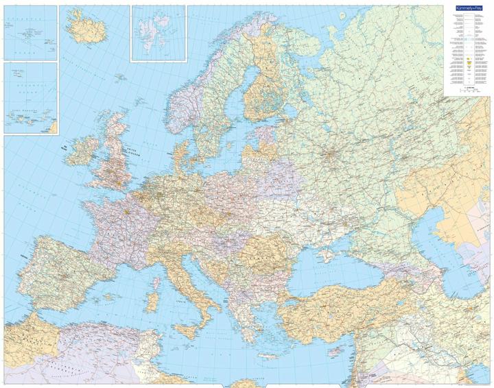 Europa politisch Poster 1:4,5 Mio