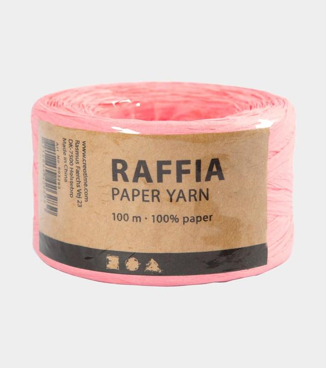 Immagine prodotto Creativ Company Nastro di carta rafia 8 mm x 100 m, rosa chiaro (Nastro da regalo, 1 x)