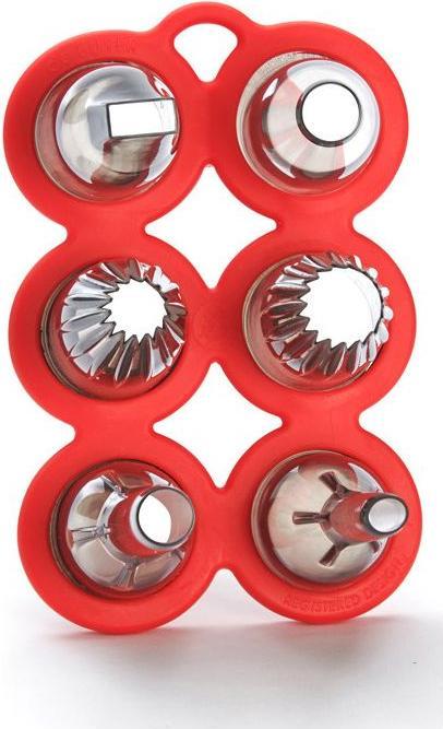 Actual product image de Buyer Garnishing set : 6 tureens made of tritan with base (Nozzle)