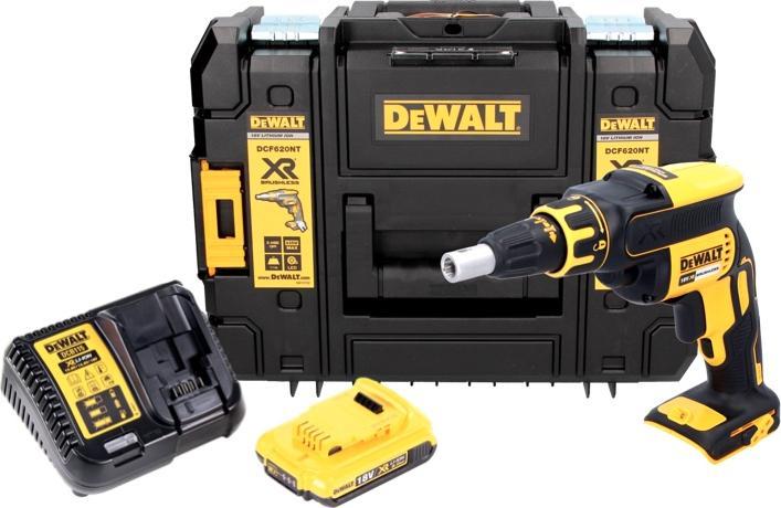 Produktbild DeWalt DCF 620 D1 Akku Trockenbauschrauber 18 V 30 Nm Brushless + 1x Akku 2,0 Ah + Ladegerät + TSTAK