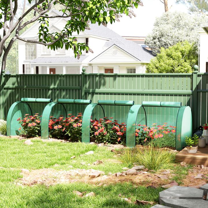 Produktbild Outsunny Gewächshaus Stahl, PE Grün