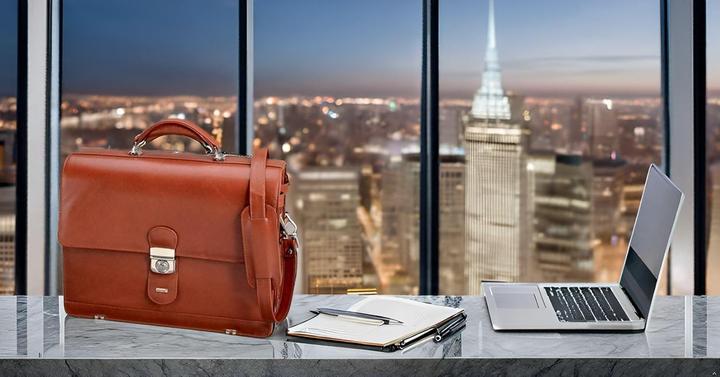 Immagine prodotto Alassio 47124 - Cartella MOCCA, vera pelle, circa 38 x 30 x 16 cm, cognac (15")