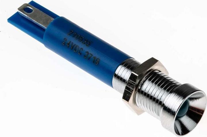 Produktbild RS PRO LED versenkt 8mm chrom 24VDC blau