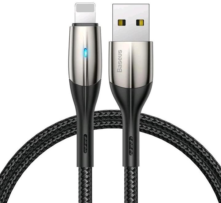 Produktbild Baseus Horizontal Lightning Cable with LED Lamp 2m 1.5A (Black) (2 m)