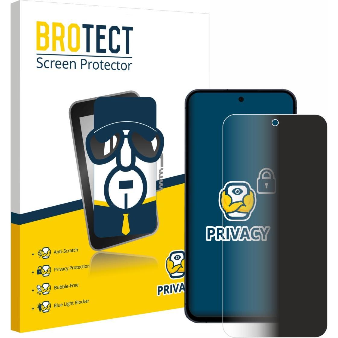 BROTECT Sichtschutzfolie Anti-Spy Privacy Folie Blaulicht-Schutz (1 Stück, Samsung Galaxy A55), Smartphone Schutzfolie, ...